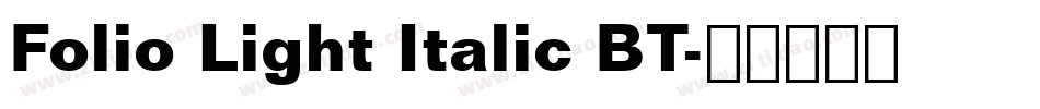 Folio Light Italic BT字体转换